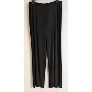 CHICO'S Travelers Black Elastic Waist Wide Leg Pull-On Pants Size 3 or XL (16)